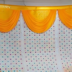 White Draping Sheer Tent Fabric